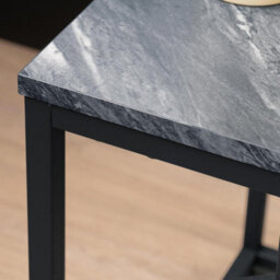 Vanity Living 55Cm End Table For Living Room Furniture, Modern Sofa Side Table, Metal Bedside Table - thumbnail 2