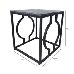 Vanity Living 55Cm End Table For Living Room Furniture, Modern Sofa Side Table, Metal Bedside Table - thumbnail 4