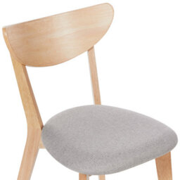 Beliani Set Of 2 Dining Chairs Erie Wood Light Brown/ Grey - thumbnail 8