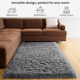Allure Bath Fashions Shaggy Accent Rug Non-Slip - Grey - thumbnail 3