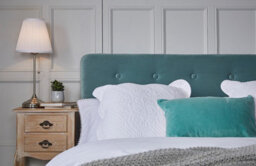 LPD Pierre Aqua Velvet King Size(5.0) Bed - Elegant Comfort With Classic Button Detailing - thumbnail 4