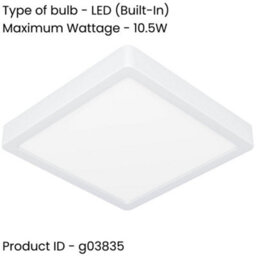 Loops Modern Square Led Ceiling Light - Stylish White Semi Flush Fixture For Indoor Spaces - thumbnail 2