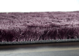 Mauve Shaggy Rug, Handmade Rug, Anti-Shed Easy To Clean Rug, Modern Plain Rug For Bedroom, & Dining Room-80Cm X 150Cm - thumbnail 2
