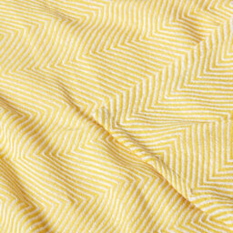 Homescapes Cotton Halden Chevron Yellow Throw, 255 X 360 Cm - thumbnail 5