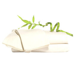 100% Bamboo Complete Duvet Cover Bedding Set In Cream For Double Bed By Euphoric Bedding - thumbnail 1
