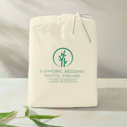 100% Bamboo Complete Duvet Cover Bedding Set In Cream For Double Bed By Euphoric Bedding - thumbnail 2