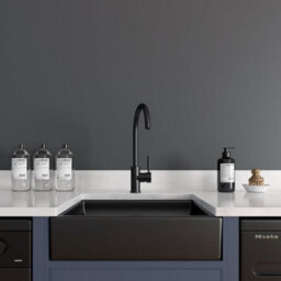 London Sink Company Small Anthracite Grey 480 X 370 X 130 mm Ceramic Belfast Butler Sink With Waste - thumbnail 2