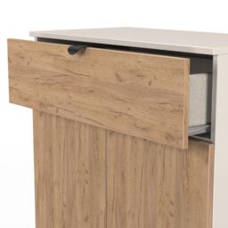 Varese Ready Assembled Matt Kashmir 1 Drawer Sideboard (H)785mm (W)740mm (D)385mm - thumbnail 7