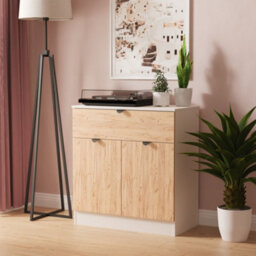 Varese Ready Assembled Matt Kashmir 1 Drawer Sideboard (H)785mm (W)740mm (D)385mm - thumbnail 1