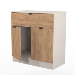 Varese Ready Assembled Matt Kashmir 1 Drawer Sideboard (H)785mm (W)740mm (D)385mm - thumbnail 6