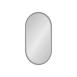 Royal Bathrooms Elite 450 X 900mm Black Led Illuminated Framed Capsule Bathroom Mirror - Anti-Fog - thumbnail 3