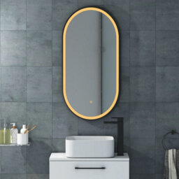 Royal Bathrooms Elite 450 X 900mm Black Led Illuminated Framed Capsule Bathroom Mirror - Anti-Fog - thumbnail 8