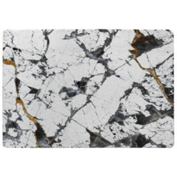 Benjamin Tate Design Black & Gold Marble Special Soft Home Rug - thumbnail 1
