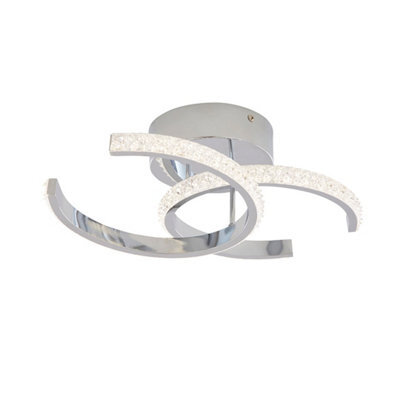 Pagazzi Lighting Pagazzi Veloria Chrome Led Flush Ceiling Light - image 1