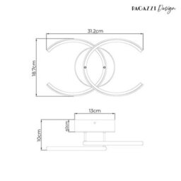 Pagazzi Lighting Pagazzi Veloria Chrome Led Flush Ceiling Light - thumbnail 5