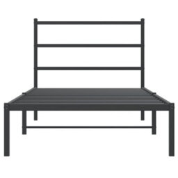 Berkfield Metal Bed Frame Without Mattress With Headboard Black 107X203Cm - thumbnail 5