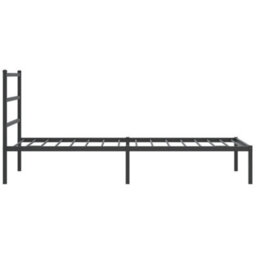 Berkfield Metal Bed Frame Without Mattress With Headboard Black 107X203Cm - thumbnail 6