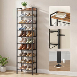 10-Tier Corner Shoe Rack Storage 42X26.5X170Cm - thumbnail 5