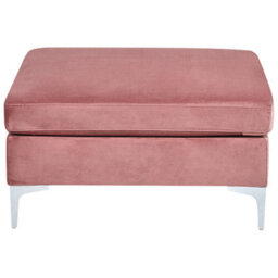 Beliani Modern Ottoman Evja Velvet Pink - thumbnail 4