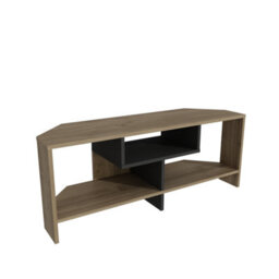 Decorotika Maldiv Modern Tv Stand Tv Unit Walnut And Black - thumbnail 4