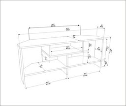 Decorotika Maldiv Modern Tv Stand Tv Unit Walnut And Black - thumbnail 6