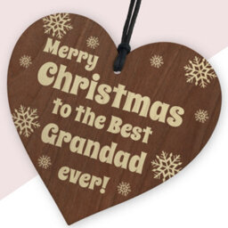 Red Ocean Grandad Christmas Wooden Plaque Gifts From Grandchildren, Grandparent Gifts From Grandson Granddaughter, - thumbnail 2