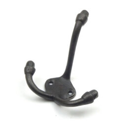 Oakcrafts - Antique Cast Iron Coat Beaumont Triple Coat Hook 90mm - Pack Of 5 Hooks - thumbnail 4
