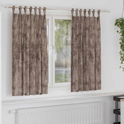 Berkfield Curtain With Curtains 2 Pcs Cappuccino 175 X 140 Cm Velvet - image 1