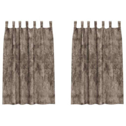 Berkfield Curtain With Curtains 2 Pcs Cappuccino 175 X 140 Cm Velvet - thumbnail 2