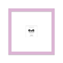 "6X6"" Lilac Picture Frame - 6X6"" Square Frame With 2X2"" Mount For 6X6""/2X2"" Pictures Classic Style Thin Edge, 1 Pack" - thumbnail 1