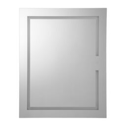 Croydex Hang 'n' Lock Vandalia Gloss Wall-Mounted Illuminated Mirrored Bathroom Cabinet (W)610mm (H)760mm - thumbnail 3