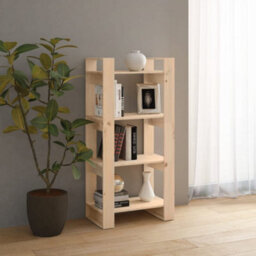 Berkfield Book Cabinet/room Divider 60X35X125 Cm Solid Wood - thumbnail 6