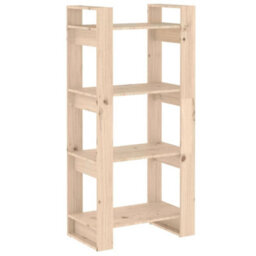 Berkfield Book Cabinet/room Divider 60X35X125 Cm Solid Wood - thumbnail 2