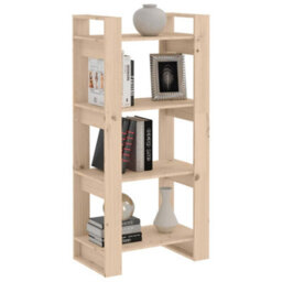 Berkfield Book Cabinet/room Divider 60X35X125 Cm Solid Wood - thumbnail 5