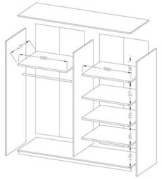 Arte Beta Sliding Door Wardrobe W2200mm H2100mm D600mm - Spacious Elegance In White Matt - thumbnail 4