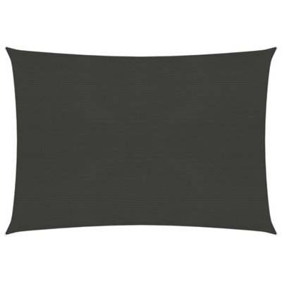 Berkfield Sunshade Sail 160 G/m2 Anthracite 6X7 M Hdpe - image 1
