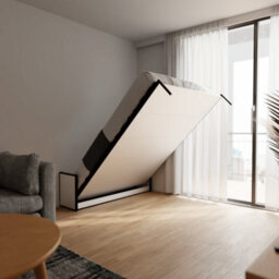 Wallbedking Murphy Bed Vertical 160Cm X 200Cm Studio Wall Bed, Fold-Down Guest Bed For Small Rooms, Apartments And Studios - thumbnail 4