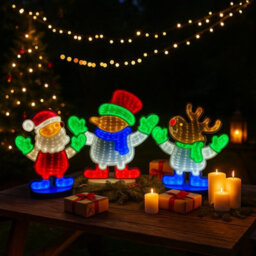 HSD Christmas Reindeer 3D Infinity Led Window Light - 111 Leds Usb Powered 1M Wire Indoor Decoration W19.5Xh23 Cm Ip20 - thumbnail 5