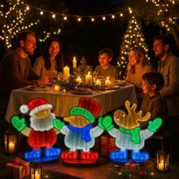 HSD Christmas Reindeer 3D Infinity Led Window Light - 111 Leds Usb Powered 1M Wire Indoor Decoration W19.5Xh23 Cm Ip20 - thumbnail 6