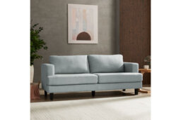 Home Detail Dale 3 Seater Sofa, Pale Blue Linen Fabric