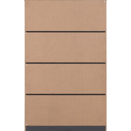 Seconique Dakota 3 Door 2 Drawer Mirrored Wardrobe - Dark Grey - thumbnail 6