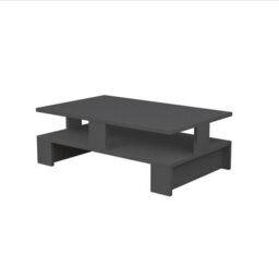 Decortie Mansu Modern Low Coffee Table 80Cm Multipurpose Anthracite Grey Living Room H 27.5Cm - thumbnail 2