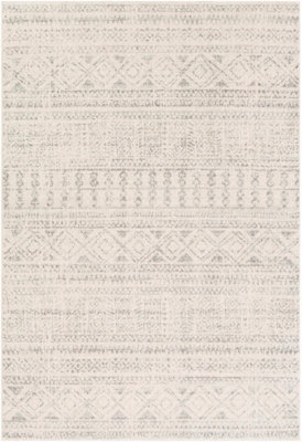 Livabliss Elaziz-Global Grey White Global Living Dining Bedroom Rug 200 X 275 Cm Easy Care, Non Shedding - image 1