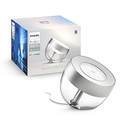 Philips Hue Iris White And Colour Ambiance Smart Table Light V 4 Silver With Bluetooth. Works Alexa, Google Assistant Apple