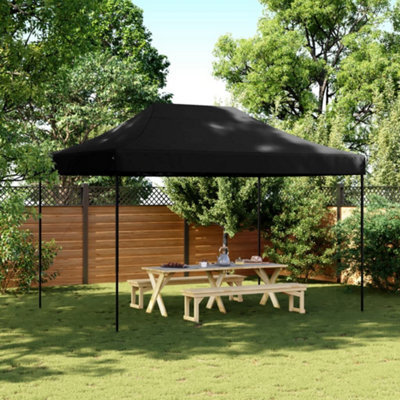 Walplus Foldable Party Tent Garden Gazebo Canopy Pop-Up Black 410X279X315 Cm - image 1