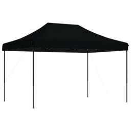 Walplus Foldable Party Tent Garden Gazebo Canopy Pop-Up Black 410X279X315 Cm - thumbnail 2