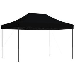 Walplus Foldable Party Tent Garden Gazebo Canopy Pop-Up Black 410X279X315 Cm - thumbnail 5