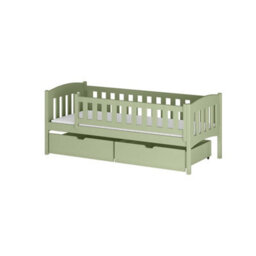 Arte Olive Wooden Single Bed Gucio With Storage W198Cm - Modern Bed With Nature-Inspired Storage - thumbnail 2