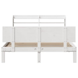 Walplus Bed Frame With Headboard Without Mattress White 140X200 Cm - thumbnail 4