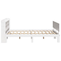 Walplus Bed Frame With Headboard Without Mattress White 140X200 Cm - thumbnail 5